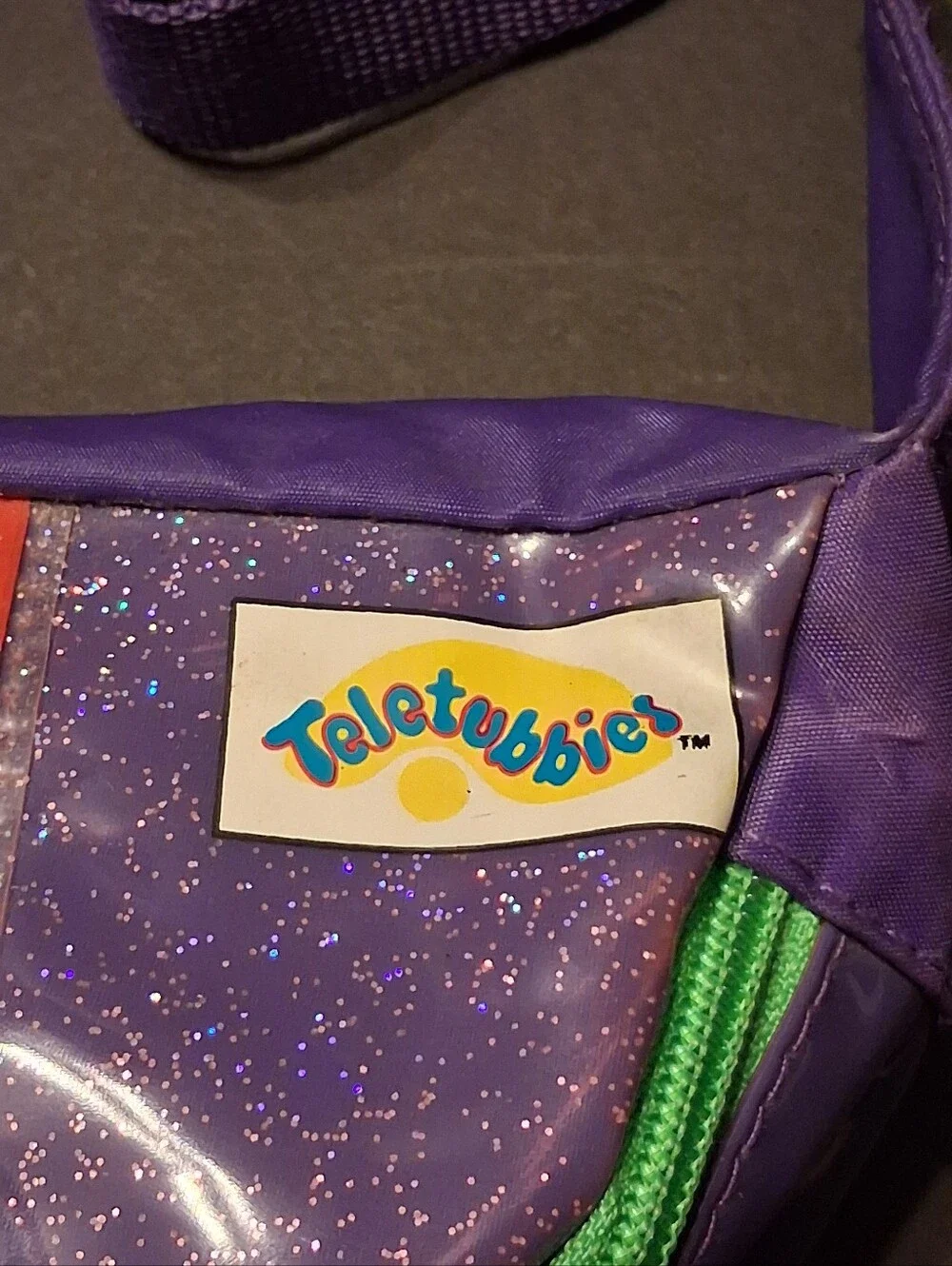 RARE!!! HTF Vintage Teletubbies Purple Fanny Pack Belt Bag